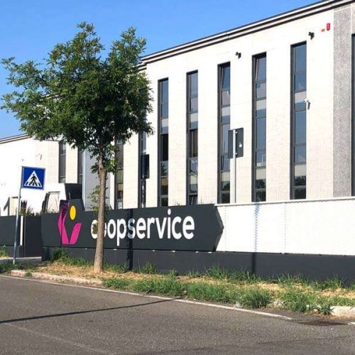 Recinzione segnaletica Coopservice a Reggio Emilia